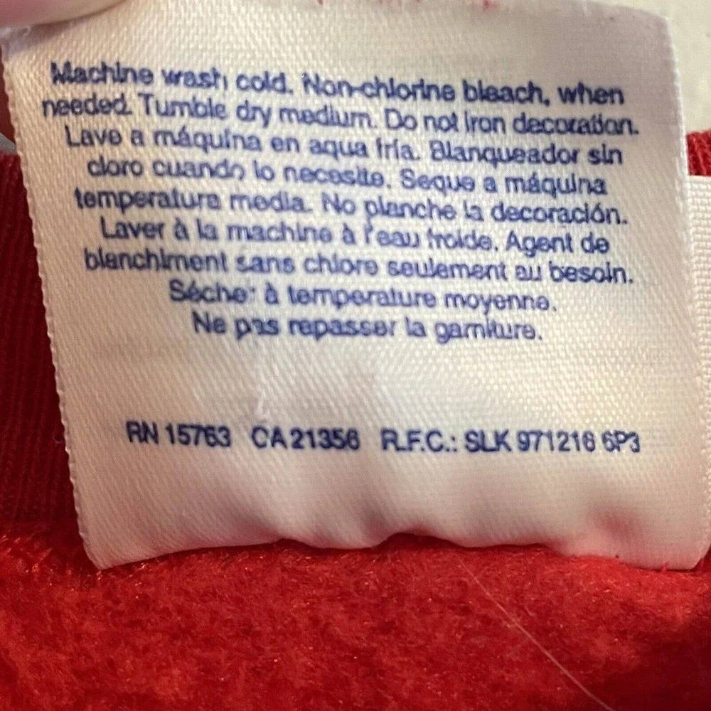 Vintage Hanes Large Sweatshirt Red “I Love The USA” Graphic Embroidery American… - Picture 5 of 5